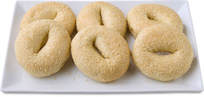 Bakery Sesame Seed Bagels - 6 Count - Image 1