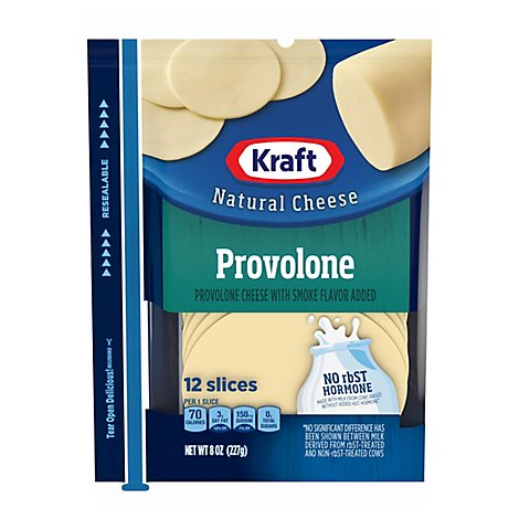 Kraft Natural Cheese Provolone 12 Slices - 8 Oz
