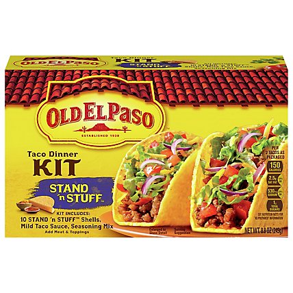 Old El Paso Tortillas Flour Dinner Kit Taco Stand N Stuff Box - 8.8 Oz - Image 3