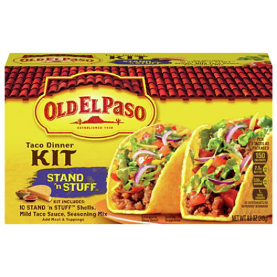 Old El Paso Tortillas Flour Dinner Kit Taco Stand N Stuff Box - 8.8 Oz - Image 3