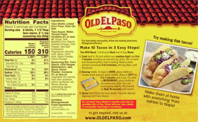 Old El Paso Tortillas Flour Dinner Kit Taco Stand N Stuff Box - 8.8 Oz - Image 6