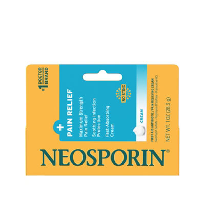 Neosporin Pain Relieving Cream First Aid Antibiotic Dual Action Maximum Strength - 1 Oz