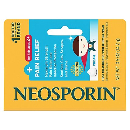 Neosporin First Aid Antibiotic Cream For Kids Pain Relief - .5 Oz - Image 3