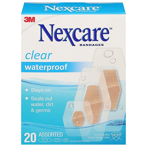 3M Nexcare Bandages Waterproof Assorted - 20 Count