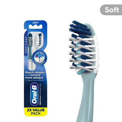 Oral-B CrossAction All In One Toothbrush Soft Value Pack - 2 Count - Image 1