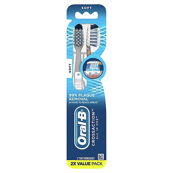 Oral-B CrossAction All In One Toothbrush Soft Value Pack - 2 Count