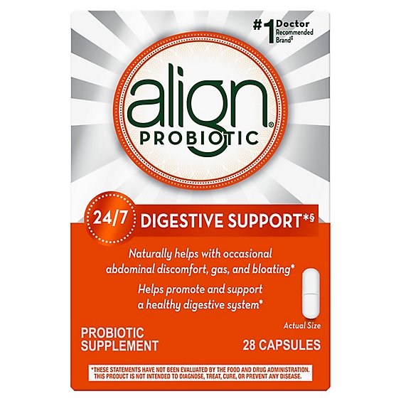 Align Probiotic Supplement Capsules Digestive Support - 28 Count