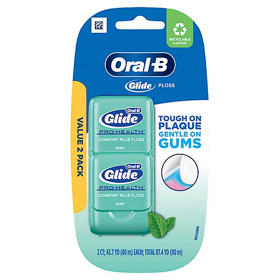 Oral-B Glide Pro-Health Comfort Plus Extra Soft Dental Floss Value Pack - 2 Count