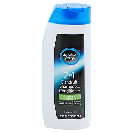 Signature Care Shampoo Plus Conditioner 2in1 Dandruff Normal Or Oily Hair - 23.7 Fl. Oz. - Image 1