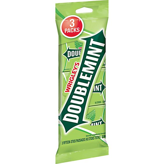Wrigleys Doublemint Bulk Chewing Gum Value Pack - 3-15 Count
