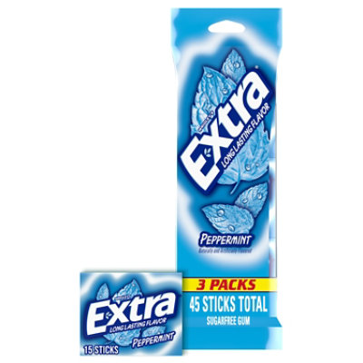Extra Gum Sugarfree Peppermint - 45 Count
