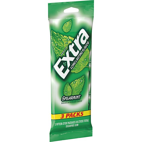 Extra Spearmint Sugar Free Chewing Gum - 3-15 Count