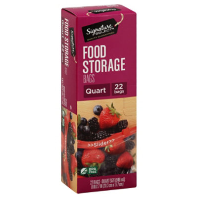 Hefty Slider Bags Quart Storage - 22 CT, Plastic Bags