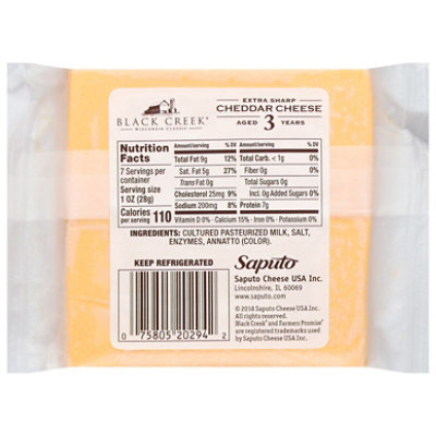 Black Creek Cheese Cheddar Sharp Aged 3 Years - 7 Oz - Image 4