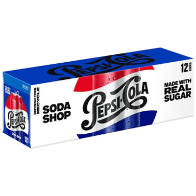 Pepsi Made with Real Sugar Cola - 12-12 Oz