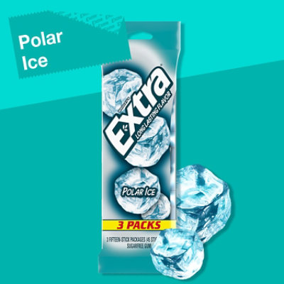 Extra Polar Ice Sugar Free Chewing Gum - 3-15 Count - Image 3