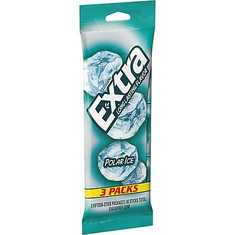 Extra Polar Ice Sugar Free Chewing Gum - 3-15 Count