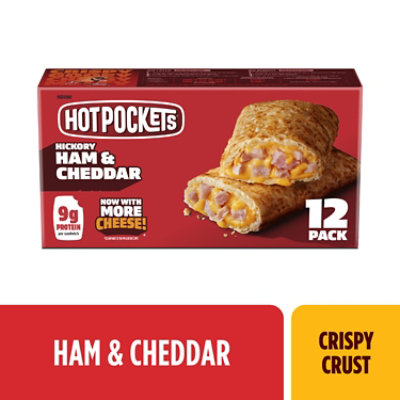 Hot Pockets Sandwiches, Ham, Egg & Cheese, 2 Pack, Appetizers & Snacks