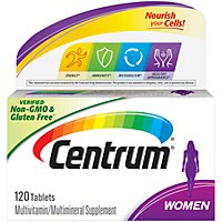 Centrum Multivitamin Multimineral Supplement Ultra Womens Tablets - 100 Count - Image 1