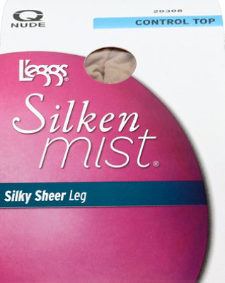 Leggs Silken Mist Pantyhose Control Top Nude Q - 1 Pair - Image 2