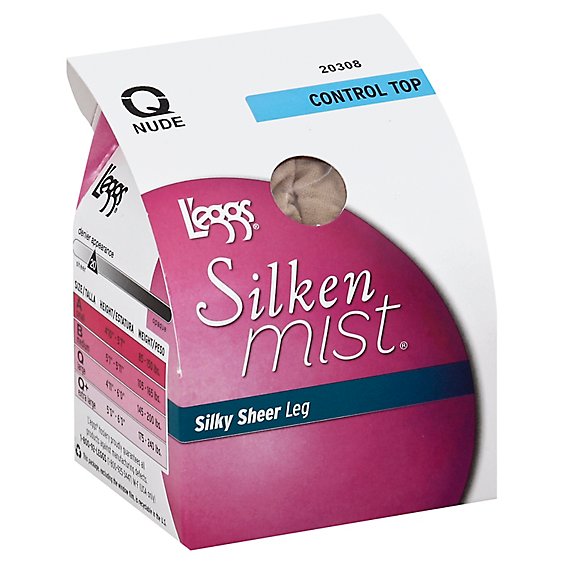 Leggs Silken Mist Pantyhose Control Top Nude Q - 1 Pair