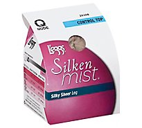 Leggs Silken Mist Pantyhose Control Top Nude Q - 1 Pair