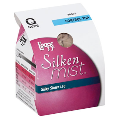 Leggs Silken Mist Pantyhose Control Top Nude Q - 1 Pair