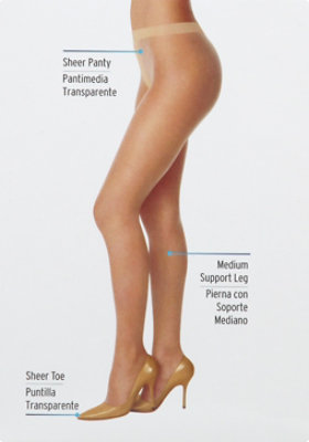 Leggs Sheer Energy Support Suntan B Pantyhose - 2 Pair - Image 4