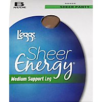 Leggs Sheer Energy Pantyhose Support Nude B - Pair - Image 2