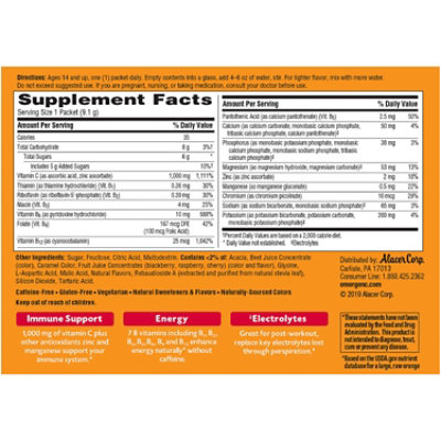 Emergen-C Raspberry Dietary Supplement Fizzy Drink Mix with 1000mg Vitamin C - 30-0.32 Oz. - Image 4