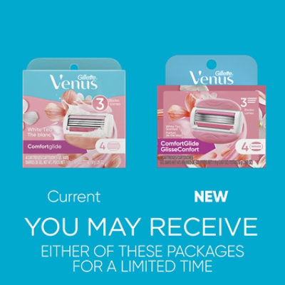 Gillette Venus ComfortGlide White Tea Womens Razor Blade Refills - 4 Count - Image 8