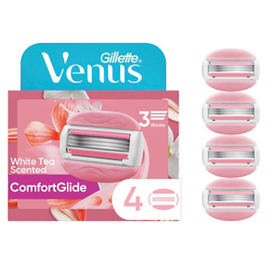 Gillette Venus ComfortGlide White Tea Womens Razor Blade Refills - 4 Count - Image 1