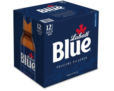 Labatt Blue Beer Canadian Pilsener Bottles - 12-11.5 Fl. Oz. - Image 2