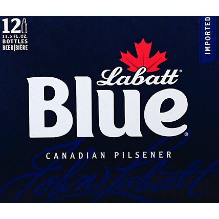 Labatt Blue Beer Canadian Pilsener Bottles - 12-11.5 Fl. Oz. - Image 2