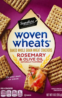 Signature SELECT Woven Wheats Crackers Rosemary & Olive Oil - 9 Oz - Image 1