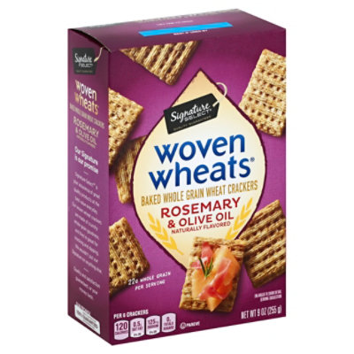 Signature SELECT Woven Wheats Crackers Rosemary & Olive Oil - 9 Oz