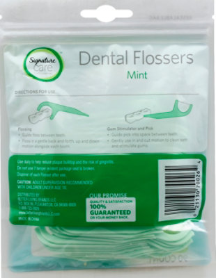 Signature Select/Care Dental Flossers High Performance Mint - 90 Count - Image 3