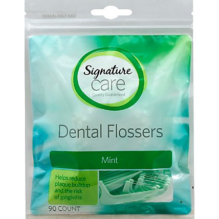 Signature Care Dental Flossers High Performance Mint - 90 Count - Image 2