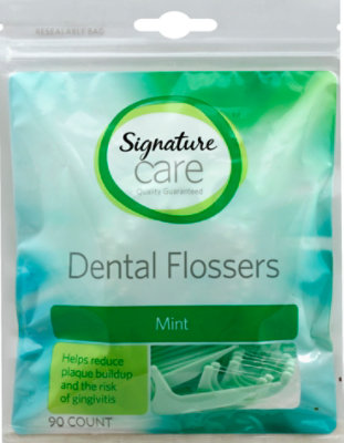 Signature Select/Care Dental Flossers High Performance Mint - 90 Count - Image 2