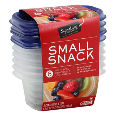 Signature SELECT Containers Storage Tight Seal BPA Free Small 1.187 Cup - 6 Count