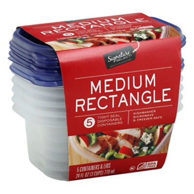 Ziploc Food Storage Containers & Lids Large Rectangle 9 Cups - 2 Ct - Pack  of 12