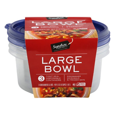 Signature Select Containers Storage Large Tight Seal BPA Free