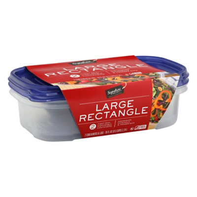 Signature Select 24 oz Rectangle Food Storage Containers with Lids Medium  (5 ct)