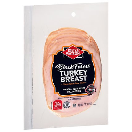 Dietz & Watson Turkey Breast Sliced Black Forest Smoked - 7 Oz - Image 1