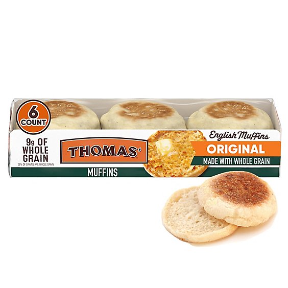 Thomas' Whole Grain English Muffins - 12 Oz