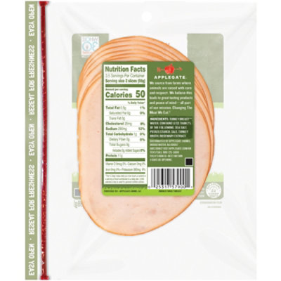 Applegate Natural Smoked Turkey Breast - 7 Oz - Image 7