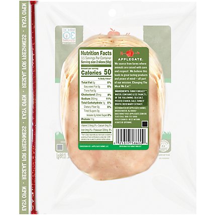 Applegate Natural Roasted Turkey Breast - 7 Oz. - Image 7