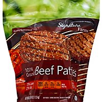 Signature Farms 100% Ground Beef Patties 73% Lean 27% Fat 10 Count - 40 Oz - Image 2