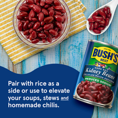 Bush's Reduced Sodium Dark Red Kidney Beans - 16 Oz - Image 2