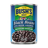 BUSH'S BEST Reduced Sodium Black Beans - 15 Oz - Image 1